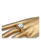 Ring Zircon 8K žlté zlato Vintage craft vrc035x-zi Art Deco